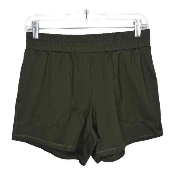 All In Motion Womens Olive Green Elastic Waistband Side Pockets Casual Shorts XS - Picture 1 of 6